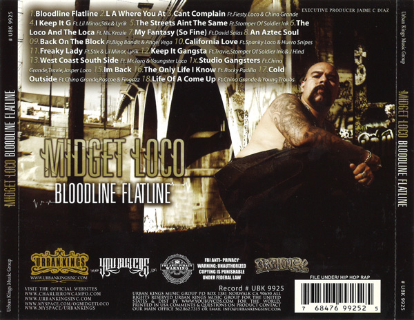 Midget Loco - Bloodline Flatline Chicano Rap